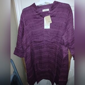 Elegant Plum Button Down Shirt